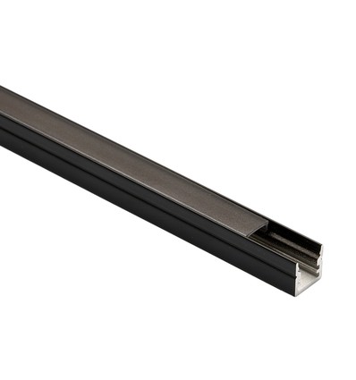 Aluprofil für Akustikpaneel, 1,2 Meter lang, mit schwarzer matter Abdeckung, 10x10 mm