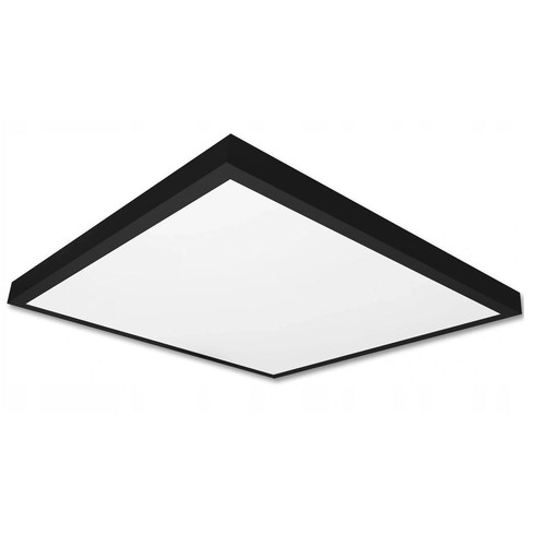 60x60 LED-Panel, 60W - 80lm/W, eingebaut in schwarzem Rahmen