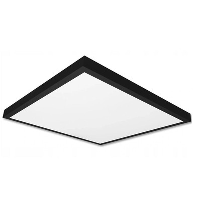 60x60 LED-Panel, 60W - 80lm/W, eingebaut in schwarzem Rahmen