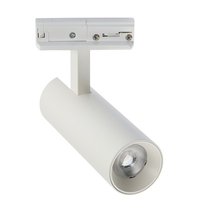 12W 1-Phasen dimmbarer RA90 Schienenstrahler - Weiß, 1F3W