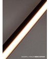 Aluprofil für Akustikpaneel, 1,2 Meter lang, mit schwarzer matter Abdeckung, 10x10 mm