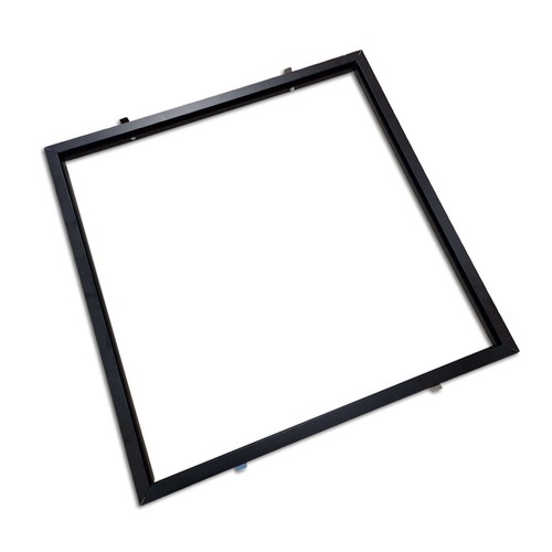 Einbaurahmen für 60x60 LED-Panel - Schwarz, neues Modell, passt zu Troldtekt ohne Anpassung