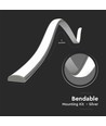 VT-8138 flexibles Aluminiumprofil - 2 Meter, inkl. milchweißem Abdeckung und Endkappen