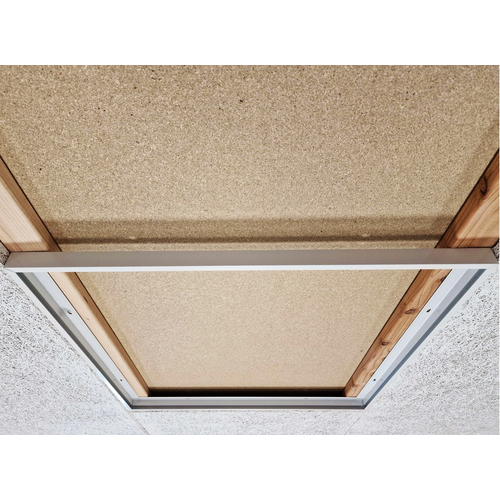 Aufbau Troldtekt-Rahmen 60x60 - Für LED-Panel, passend für Troldtekt ohne Anpassung, weiße Kante