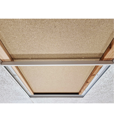 Aufbau Troldtekt-Rahmen 60x60 - Für LED-Panel, passend für Troldtekt ohne Anpassung, weiße Kante