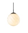 Halo Design - Twist Pendelleuchte Ø25cm E27 Kugel Opal - Schwarz