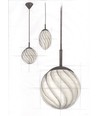 Halo Design - Twist Pendelleuchte Ø25cm E27 Kugel Opal - Schwarz