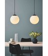 Halo Design - Twist Pendelleuchte Ø25cm E27 Kugel Opal - Schwarz