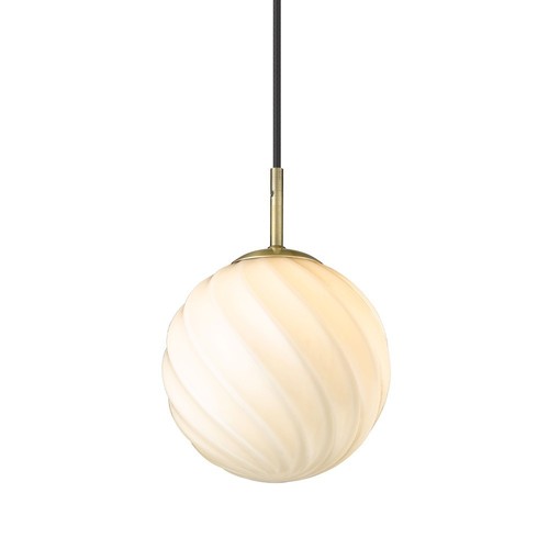 Halo Design - Twist Pendelleuchte, Kugel Ø15 Opal / Messing