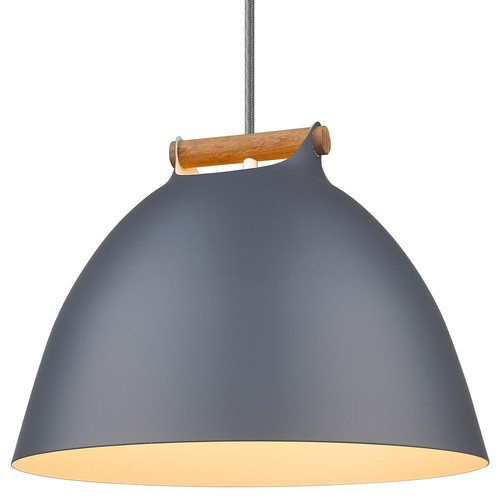 Halo Design - ÅRHUS Pendelleuchte Ø40 E27, Grau / Holz
