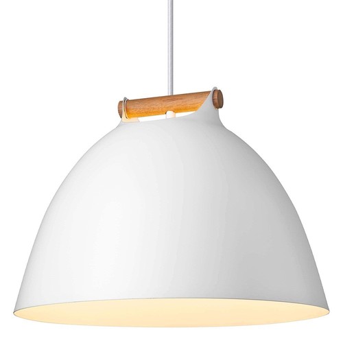 Halo Design - ÅRHUS Pendelleuchte Ø40 E27, Weiß / Holz