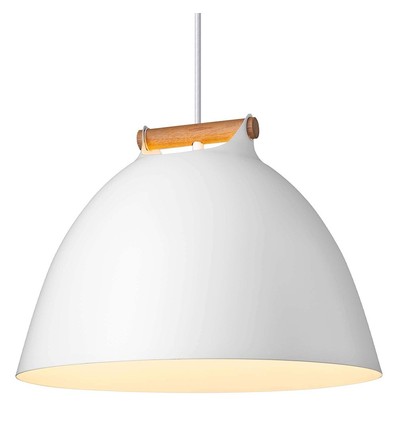 Halo Design - ÅRHUS Pendelleuchte Ø40 E27, Weiß / Holz