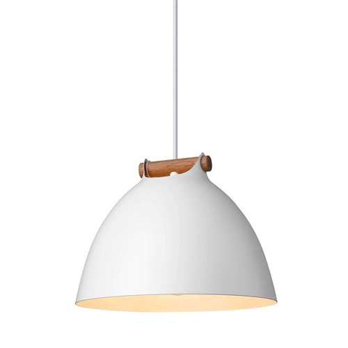 Halo Design - ÅRHUS Pendelleuchte Ø24cm E27, Weiß / Holz