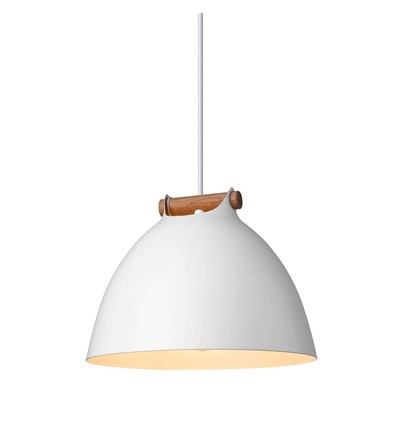 Halo Design - ÅRHUS Pendelleuchte Ø24cm E27, Weiß / Holz