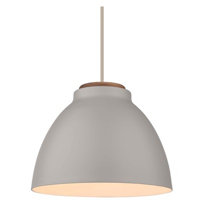 Halo Design - NIVÅ Pendelleuchte Ø24 E27, Grau / Holz