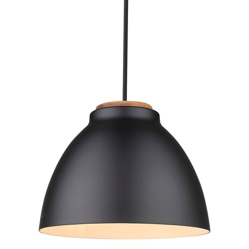 Halo Design - NIVÅ Pendelleuchte Ø24 E27, schwarz / Holz