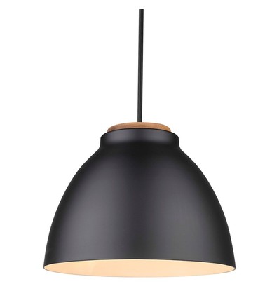 Halo Design - NIVÅ Pendelleuchte Ø24 E27, schwarz / Holz