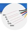 5m 21W/m RGB+CCT COB-LED Streifen RA90 - 24V DC, IP20, COB LED