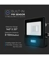 10W LED-Flutlicht - IP65, mit Sensor, Samsung LED-Chip