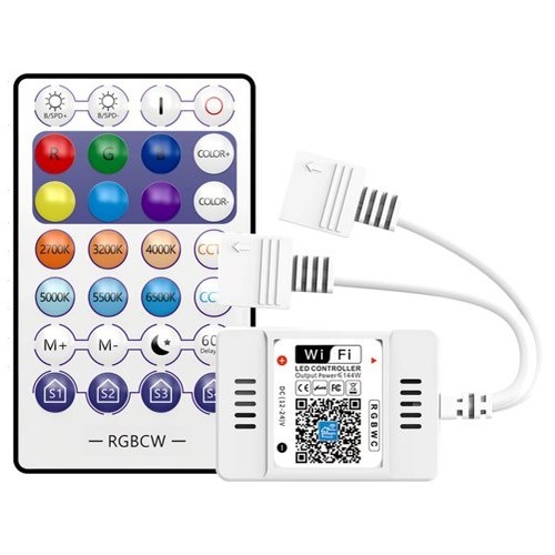 Smart Home RGBW-Controller - Kompatibel mit Google Home, Alexa und Smartphones, 12V (144W), 24V (288W)
