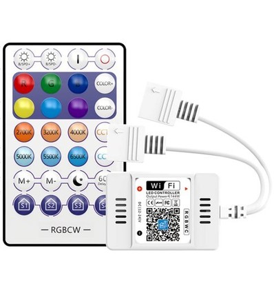 Smart Home RGBW-Controller - Kompatibel mit Google Home, Alexa und Smartphones, 12V (144W), 24V (288W)