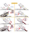 Slim LED-Strip Verbinder für lose Kabel - 10mm, einfarbig, IP20, 5V-24V