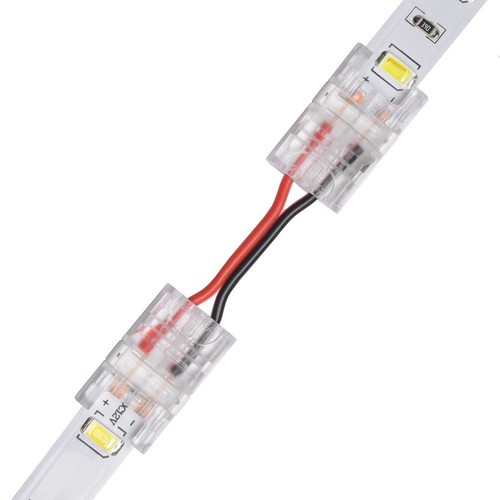 Schlanker Verbinder mit Kabel für LED-Streifen - 8mm, einfarbig, IP20, 5V-24V
