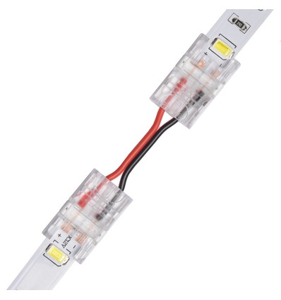 Schlanker Verbinder mit Kabel für LED-Streifen - 8mm, einfarbig, IP20, 5V-24V