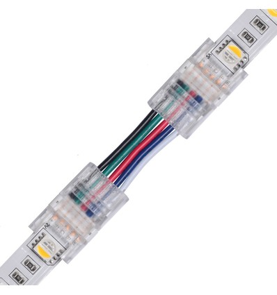 Schlanker Verbinder mit Kabel für LED-Streifen - 10mm, RGBW, IP20, 5V-24V