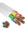 12-24V RGB+CCT Kabel, weiß rund - 6 x 0,5 mm², Meterware, mind. 5 Meter