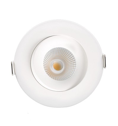 7W Ø10cm Flacher Einbaustrahler dimmbar RA93 - Ausschnitt: Ø8,3 cm, Maße: Ø10 cm, CCT