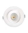 7W Ø10cm Flacher Einbaustrahler dimmbar RA93 - Ausschnitt: Ø8,3 cm, Maße: Ø10 cm, CCT