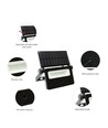 2W LED Solar-Flutlicht - Eingebauter Akku, mit Sensor, Außenbereich, Arbeitsleuchte