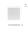 24W LED Deckenleuchte - 29 x 29cm, Höhe: 3,8cm, weißer Rand