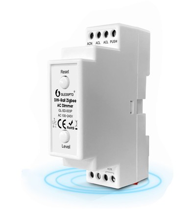 Zigbee-Dimmermodul für DIN-Schiene - Gledopto, Zigbee 3.0, 200W