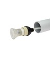 Chloe Slim GU11 - Sockel 250V IP20 40x500+1m Kabel, Weiß, Einstellbarer Abstrahlwinkel, Ohne Leuchtmittel