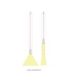 Chloe Slim GU11 - Sockel 250V IP20 40x500+1m Kabel, Weiß, Einstellbarer Abstrahlwinkel, Ohne Leuchtmittel