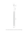 Chloe Slim GU11 - Sockel 250V IP20 40x500+1m Kabel, Weiß, Einstellbarer Abstrahlwinkel, Ohne Leuchtmittel
