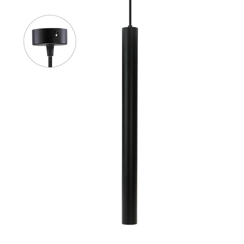 CHLOE Slim GU11/MR11 Pendelfassung 250V IP20 40x500+1m Kabel, Schwarz, Einstellbarer Abstrahlwinkel, Ohne Leuchtmittel