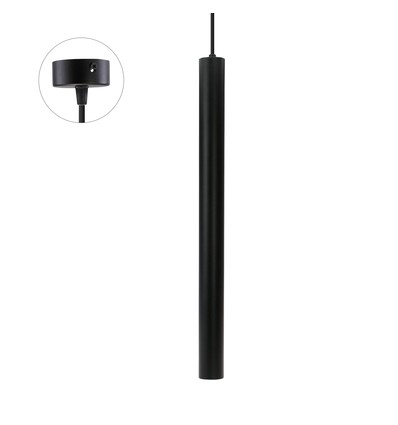 CHLOE Slim GU11/MR11 Pendelfassung 250V IP20 40x500+1m Kabel, Schwarz, Einstellbarer Abstrahlwinkel, Ohne Leuchtmittel