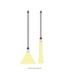 CHLOE Slim GU11/MR11 Pendelfassung 250V IP20 40x500+1m Kabel, Schwarz, Einstellbarer Abstrahlwinkel, Ohne Leuchtmittel