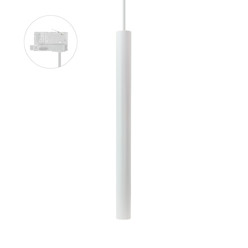 3-Phasen GU11 CHLOE Slim Pendelleuchte - 250V, Weiß, Ohne Leuchtmittel, IP20, 40x500+1m Draht