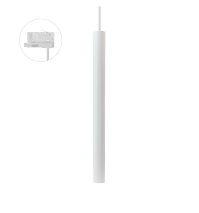 3-Phasen GU11 CHLOE Slim Pendelleuchte - 250V, Weiß, Ohne Leuchtmittel, IP20, 40x500+1m Draht