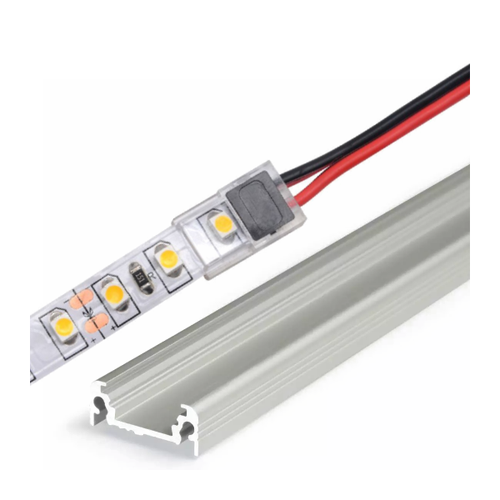 Verbinder für 8mm LED-Streifen für lose Kabel - Dünn, IP20, für einfarbige Streifen, für Aluprofile