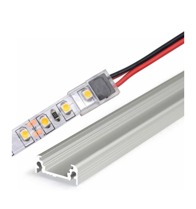 Verbinder für 8mm LED-Streifen für lose Kabel - Dünn, IP20, für einfarbige Streifen, für Aluprofile