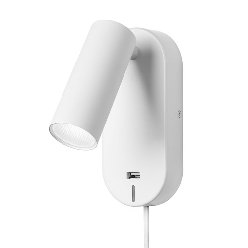 EGO LED Wandleuchte mit USB und Touch-Dimmer, 4,5W, Nielsen Light - weiß