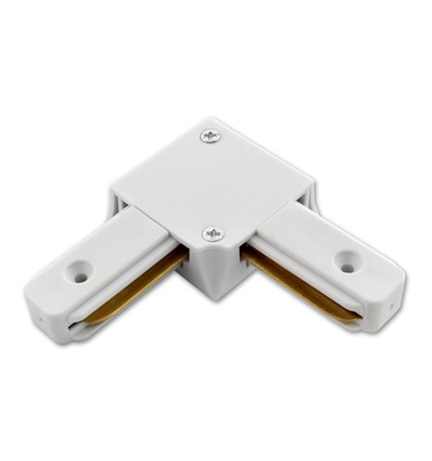Outlet: 1-Phasen-Schiene 230V, 90 Grad Winkel Weiß