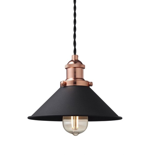 NEKSØ Pendelleuchte, E27, Ø22, Nielsen Light - Kupfer/Schwarz