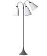 E27 TRAFIK Stehlampe, Nielsen Light - Grau - Weiß
