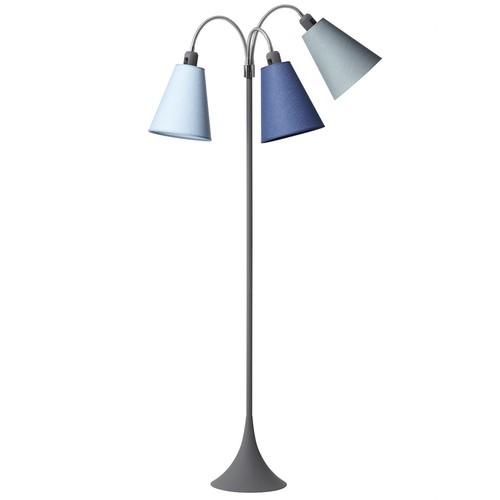 E27 TRAFIK Stehlampe, Nielsen Light - Grau - Dalablau, Türkis, Hellblau